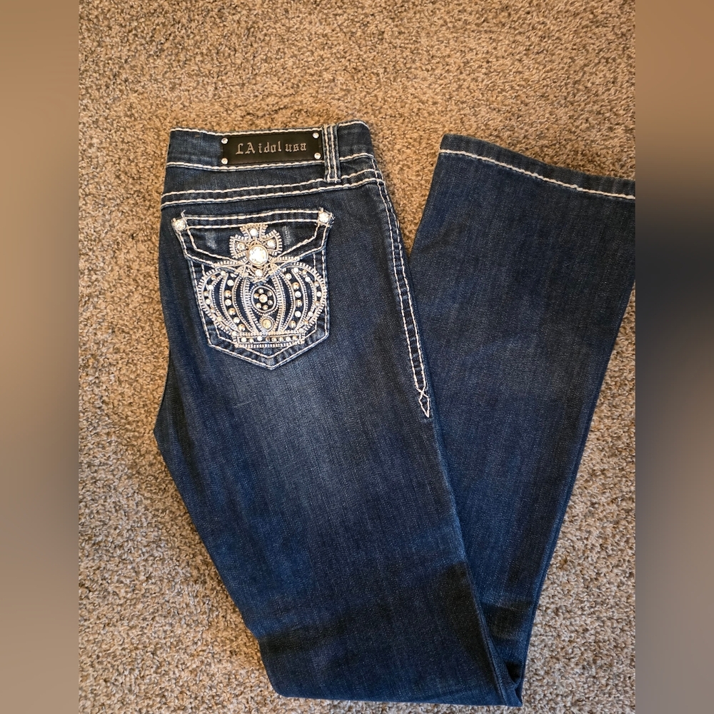 L.A. Idol Women's Dark Blue Boot Cut Jeans